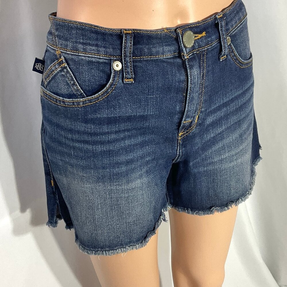 Rock & Republic Sz 8 Kimber Jean Raw Hem Shorts Womens Denim R311301